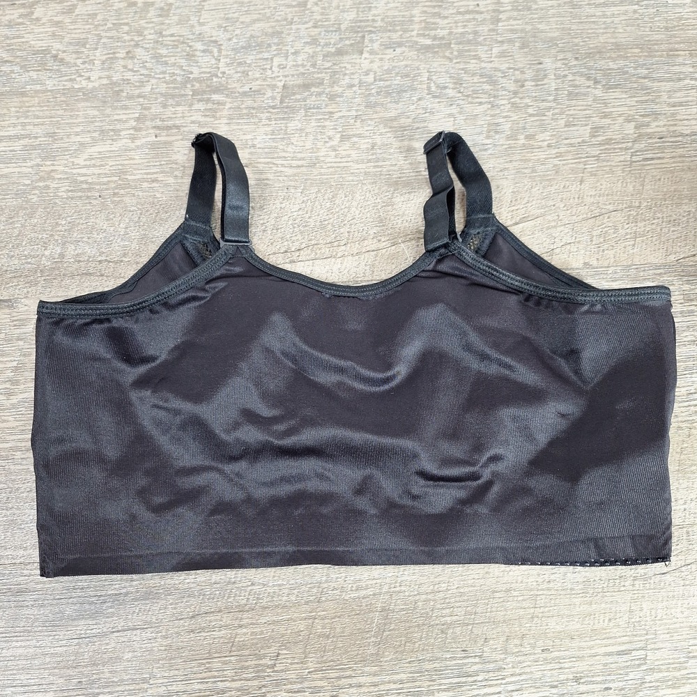 Ruby Ribbon Siren Lace Demiette Bra Black Wireless Pullover Style 1760 Size 32 - Picture 2 of 3